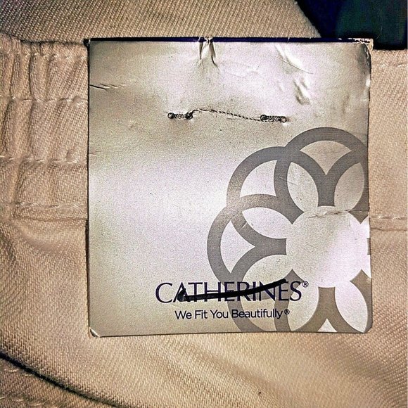 Catherines Womens Capris Plus Size 20W White Cotton Blend Factory Distre… - Picture 6 of 6